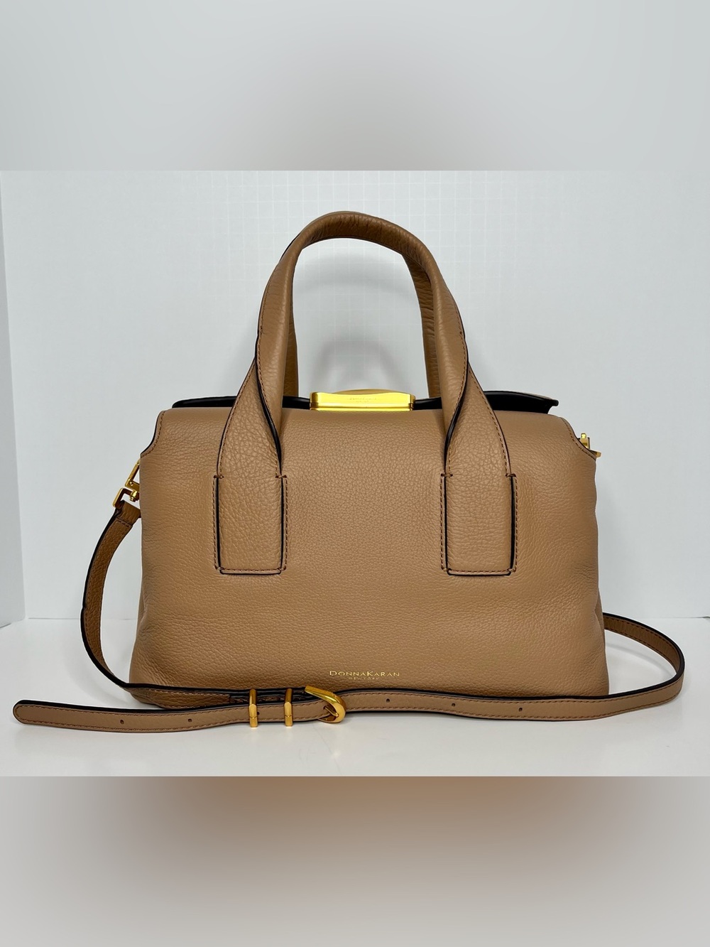 Donna Karan Amagansett Soft-Rolled Leather Satchel with Sculpted Magnet Closure